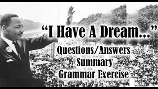 I have a Dream by Martin Luther | Questions | Answers | summary | exercise | English Book | Class 12