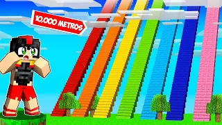 Encontramos las ESCALERAS de COLORES MÁS ALTAS de MINECRAFT 😂🌈 INVICTOR