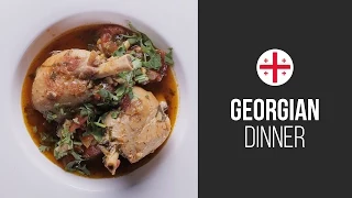 Traditional chicken ragout (Chakhokhbili) || Around the World: Georgian Dinner || Gastrolab