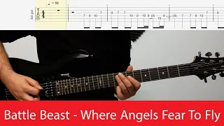 Battle Beast - Where Angels Fear To Fly Guitar Riffs With Tabs(Standard Tuning)