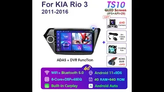 Автомагнитола 2 Din 9 "Android 11 для Kia RIO 3 2011-2016 стерео GPS-навигация 4G Авторадио Carplay
