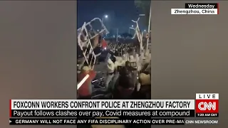 China zero-Covid: Foxconn workers in protests at Zhengzhou factory, videos show