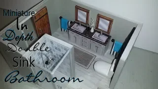 DIY Miniature In Depth Double Sink Dollhouse Bathroom