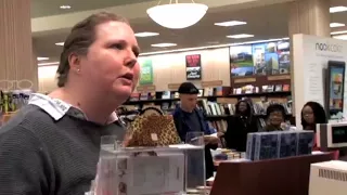 Barnes & Noble Crazy Chick Flips Out in