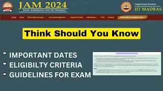 IITJAM 2024 Eligibility Criteria |Application II Information Brochure#iitjam2024#iitjamchemistry24