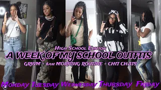 A WEEK OF MY SCHOOL OUTFITS☆ | grwm, 6am morning routine, chit chats, life update || Khalea Made