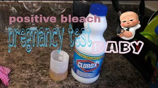 DIY | positive Bleach pregnancy test at home |  update