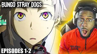 HOW TO BECOME A DETECTIVE 101 | First Time Reacting to "Bungo Stray Dogs Episodes 1-2"