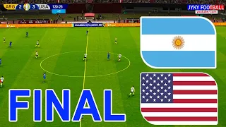 PES - Argentina vs USA FINAL 2024 - Copa America - Full Match All Goals - eFootball Gameplay PC - HD