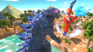 Dark Voidzilla vs. Son Goku! - Animal Revolt Battle Simulator
