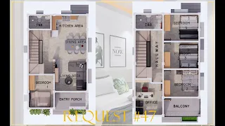 4 BEDROOM TWO STOREY HOUSE( 5.7M X 9M) W/ ROOFDECK [REQUEST #47]