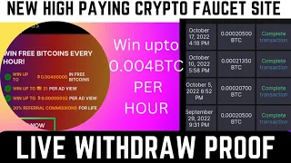 New High Paying Crypto Faucet Site - 0.0002 BTC Live Withdraw - New Faucet Site 2022