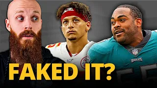 Eagles player says Mahomes FAKED his ankle injury?! Kelce underpaid, Orlando’s blocking and more