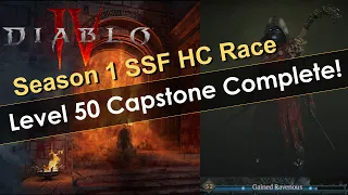 Level 50 Capstone Dungeon Down! Diablo 4 Season 1 SSF HC Race to 100