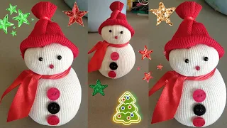 DIY Snowman | Christmas Snowman  FromSocks | Come realizzare un pupazzo di neve fai da te natalizio