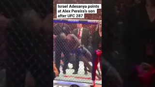 Israel Adesanya confirms he pointed at Alex Pereira’s son after the KO #ufc287 #israeladesanya #mma