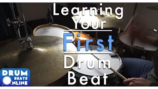 Learning Your First Drum Beat - Easy Beginner Drum Lesson | Drum Beats Online