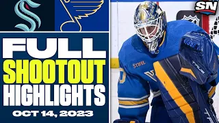 Seattle Kraken at St. Louis Blues | FULL Shootout Highlights