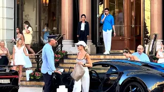 HOT BULGARIAN GIRL DRIVING BUGATTI CHIRON SUPER SPORT IN MONACO#monaco #billionaires#supercars