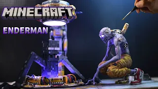 Sculpting Diorama of MINECRAFT Enderman and Realistic out of portal / Polymer clay