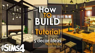 How to Build 🪑🏡 | TUTORIAL | 5 decor ideas | Tips & Tricks | No CC or Mods | Modern  | THE SIMS 4