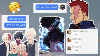 BNHA Texts || Everyone Hates Endeavor! || “Go To War” Lyric Prank || [TW]