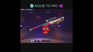 free fire #short#video#😫NOOB TO PRO 👿😍