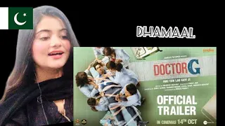 Pakistani girl reacts to Doctor G | official trailer | Ayushman k | Rakul P | Anubhuti K | 14th oct