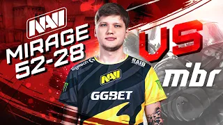 52 фрага от s1mple за Одну Карту vs MIBR на ESL Pro League S13 (NAVI POV)