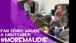 Fan sends Maude a lightsaber... And she cries