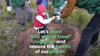 Let's plant 500 million trees together and restore the health of our planet.