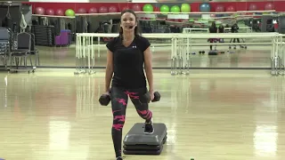Cathe Friedrich's Stepped Up Bootcamp Live Workout