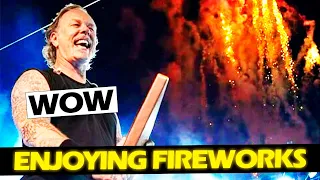 JAMES HETFIELD ENJOYING SPECTACULAR FIREWORKS SHOW LIVE #METALLICA (2022)