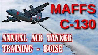 MAFFS (Modular Airborne Firefighting System) in C-130s at  Boise for Training (April 2022)