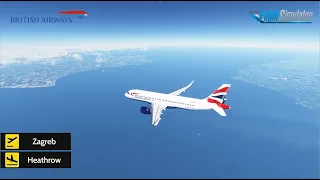 Zagreb to Heathrow - MSFS 2020 - British Airways