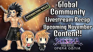 GL Community Stream Recap - Upcoming November Content!! [DFFOO GL]