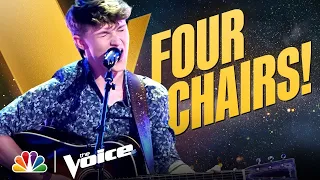 A Four-Chair Turn as Carson Peters Performs Don Williams' "Tulsa Time" | Voice Blind Auditions 2021