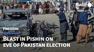 Aftermath of blast in Pishin on eve of Pakistan election | AFP