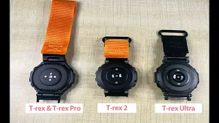 Amazfit T-Rex/T-Rex Pro, T-Rex 2,  T-Rex Ultra Watch Strap Installation Tutorial Difference