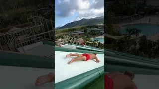 Erling Haland from the slide 😱😁🤙🌊👍😅 #challenge #bluetree #pool #bluetreephuket #flip #phuket