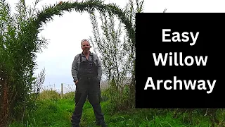 Making a woven living willow sculptural archway