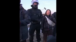 MOMENT: Greta Thunberg carried away by riot police at coal mine protest in Germany