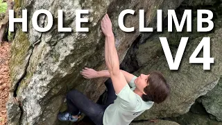 Hole Climb V4 - Samp Mortar Bouldering