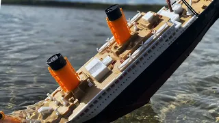 Titanic Model Sinking on the Lake [ Scale Model 1:700 ]