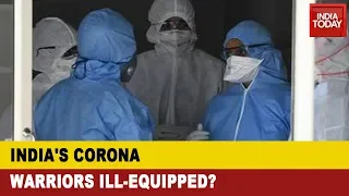Coronavirus In India: Lack Of Equipment Forces Doctors To Fight COVID-19 with Raincoats, Helmets
