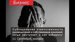 Субсидиарная ответственность руководителей и собственников компаний: когда наступает и как избежать