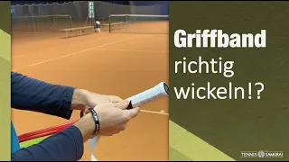 Tennis- Griffband wickeln und Tennis- Dämpfer richtig anbringen