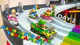 MARIO KARTS SLIME RACING | DIECAST CARS TOURNAMENT 2