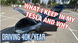 Driving 40k miles/year - What I keep in my Tesla and Why