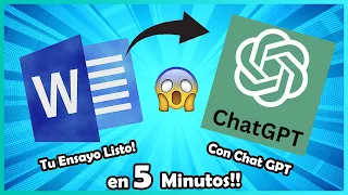 Tu Ensayo listo con CHAT GPT en 5 Minutos!! 😲│ Cómo Hacer un Ensayo con IA (CHAT GPT)